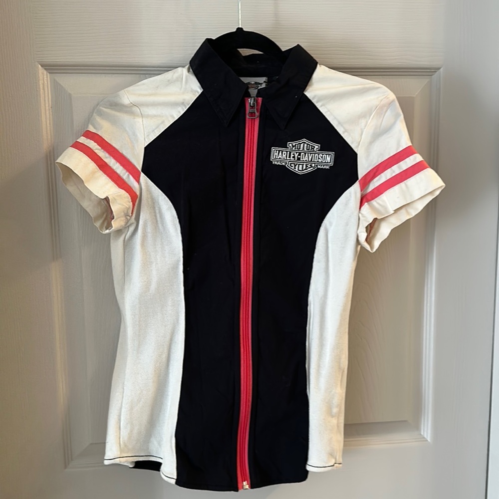 Harley Davidson zip up shirt